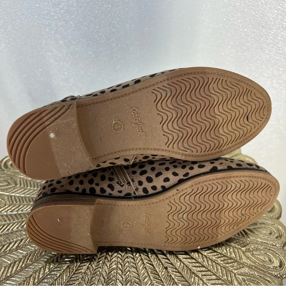 Cat & Jack Leopard Print Ankle‎ Boots | Girls Size 4